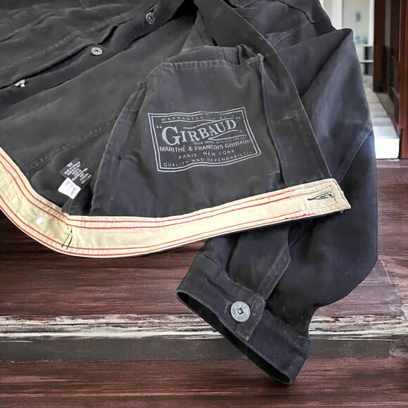 VTG Girbaud Marithe Francois Black Thick Jean Trucker Jacket Men Size XXL Y2K - Picture 5 of 12